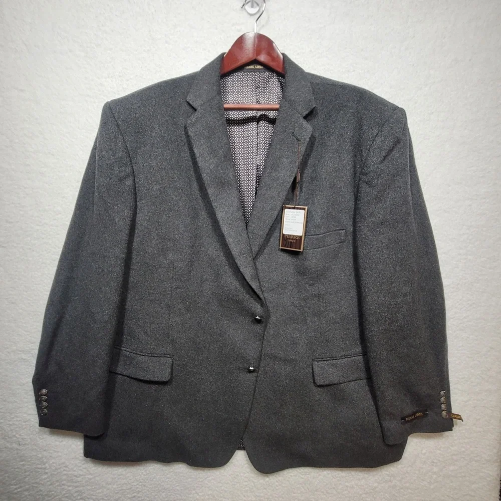 Pierre Loren Blazer Classic Fit Sport Coat Dark Charcoal